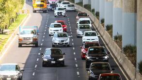 Poco tránsito vehicular en la Ciudad de México.