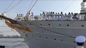 Un buque escuela de España llegó al puerto de Veracruz