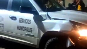 Un trabajador en presunto estado de ebriedad ocasionó un accidente en el ayuntamiento Ajalpan.