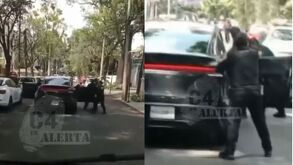 Policías SSC rescatando a empresario secuestrado en Polanco
