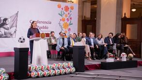 La presidenta de México, Claudia Sheinbaum, en conjunto con la Secretaría de Ciencia, Humanidades, Tecnología e Innovación presentaron la Copa FutBotMX 2026.
