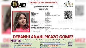 Ficha de búsqueda de Debanhi Anahí Picazo Gómez