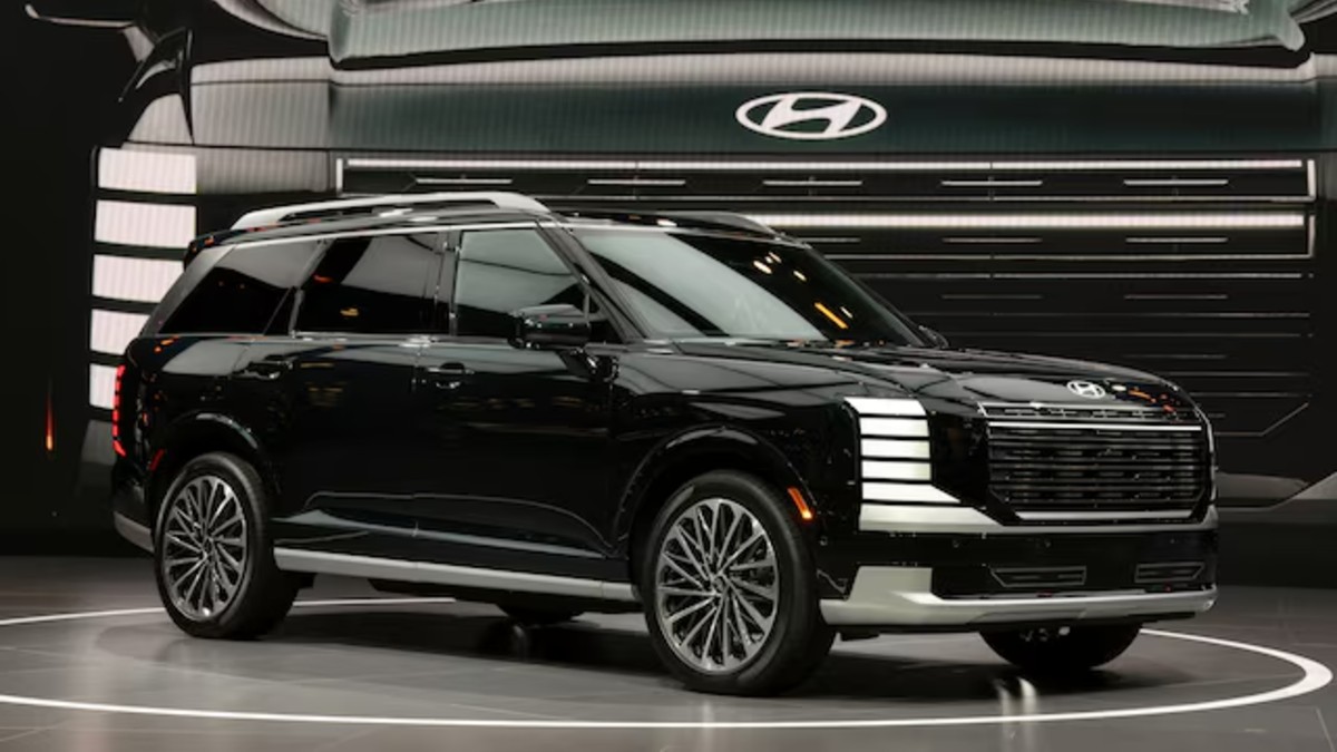 Camioneta SUV Hyundai Palisade 2026 color negro durante presentación a la prensa en Nueva York