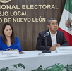 Jorge Montaño Ventura y Claudia Arlett Espino visitan Nuevo León y confirman que no habrá cambios en el sistema electoral tras freno a la reforma.
