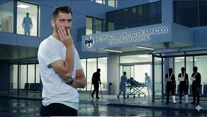 Nico Sánchez en el hospital con Rayados