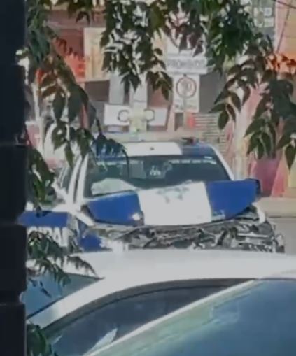 Camioneta chocada en Gómez Palacio