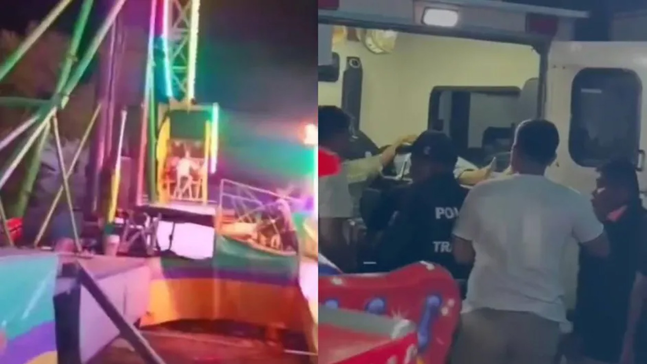 Guerrero, Ometepec, feria, juego mecánico, accidente, lesionados, Protección Civil, Semana Santa, falla mecánica, Expoferia