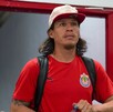 Rubén González, jugador de Chivas, llegando al estadio del Guadalajara.