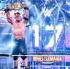 John Cena levantando el campeonato mundial de WWE en Wrestlemania 41.