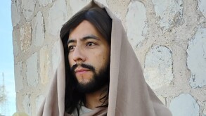 José Luis Rivera, lagunero que interpreta a Jesús en el Viacrucis del Cristo de las Noas.