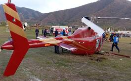 Helicóptero cae en Zitácuaro