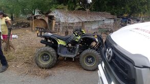 Volcadura de cuatrimoto en Montemorelos