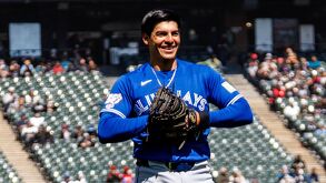 Brandon Valenzuela previo a  su debut con Toronto Blue Jays.