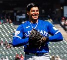 Brandon Valenzuela previo a  su debut con Toronto Blue Jays.