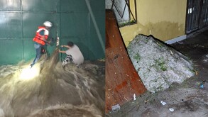 Granizo en La Laguna