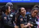 Jugadoras de Cruz Azul femenil durante el partido de Liga MX.