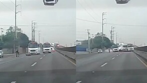 Choque de tráiler y transporte de personal en Apodaca.