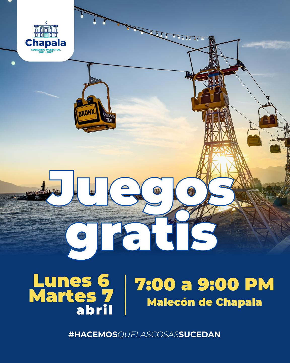 Juegos mecánicos gratis en Chapala; conoce qué días y en qué horarios