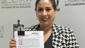 La vicecoordinadora de la Bancada de Morena Berenice Martínez,