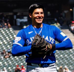 Brandon Valenzuela previo a  su debut con Toronto Blue Jays.