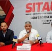 Personal del Sindicato de trabajadores de Audi México en conferencia de prensa