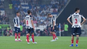 Rayados en su derrota ante el equipo de Atlético San Luis.