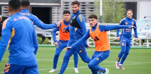 Jugadores de Tigres en entrenamiento del 6 de abril.