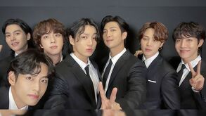 Integrantes de la banda surcoreana BTS, Jin, Suga, RM, V, Jungkook, Jimin, J Hope