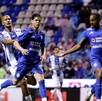 Jugadores de Cruz Azul y Pachuca en el partido de Jornada 13.