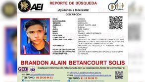 a desaparición de Brandon Alain Betancourt Solís en la colonia Nuevo Amanecer mantiene a su madre en la angustia.