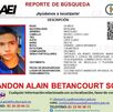 a desaparición de Brandon Alain Betancourt Solís en la colonia Nuevo Amanecer mantiene a su madre en la angustia.