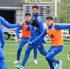 Jugadores de Tigres en entrenamiento del 6 de abril.
