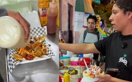 Paco Ramírez con salchipulpos