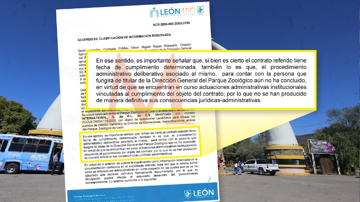 Municipio de León denegó la solicitud de Telediario para recibir una copia del contrato del presidente electo y perfiles del Zoológico de León