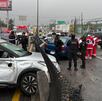 Choque múltiple en Carretera a Laredo en Apodaca.