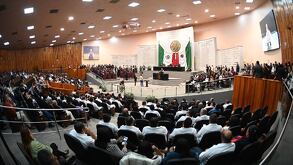 diputados del congreso de veracruz en sesión para aprobar el plan b de la reforma electoral
