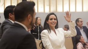 la diputada Elvia Graciela Palomares Ramírez en la aprobación del plan b electoral en el congreso de puebla