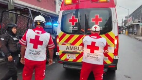 Paramédicos de la Cruz Roja en Monterrey.