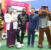 Mascotas de Sultanes y Fuerza Regia con Samuel García por iniciativa de Mundial