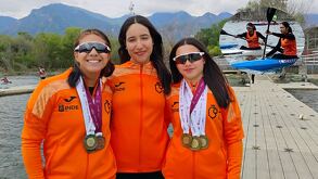 Rebeca de la Cruz, Dana Cárdena y Eimy Saldaña representará a Nuevo León en kayakismo en el Campeonato Mundial Juvenil y Sub 23 en Canadá 2026.