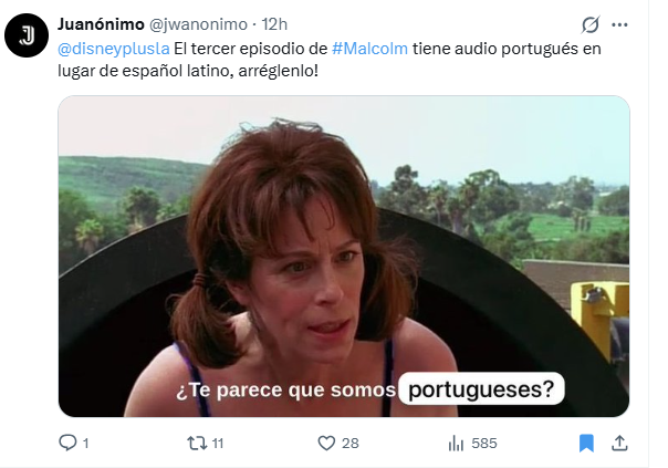 Un meme sobre una escena de Malcolm in the Middle respecto al tercer capítulo en portugués