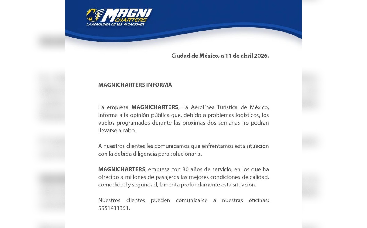 Comunicado de Magnicharters