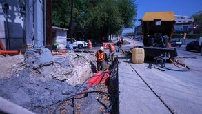 Trabajos en avenida Alfonso Reyes