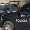Patrullas acordonando la zona donde murió un policía en Tenango del Valle, Estado de México.
