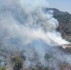 Vista cenital del incendio forestal activo en el paraje Arroyo Seco-Llano Grande, en el municipio de Cabo Corrientes