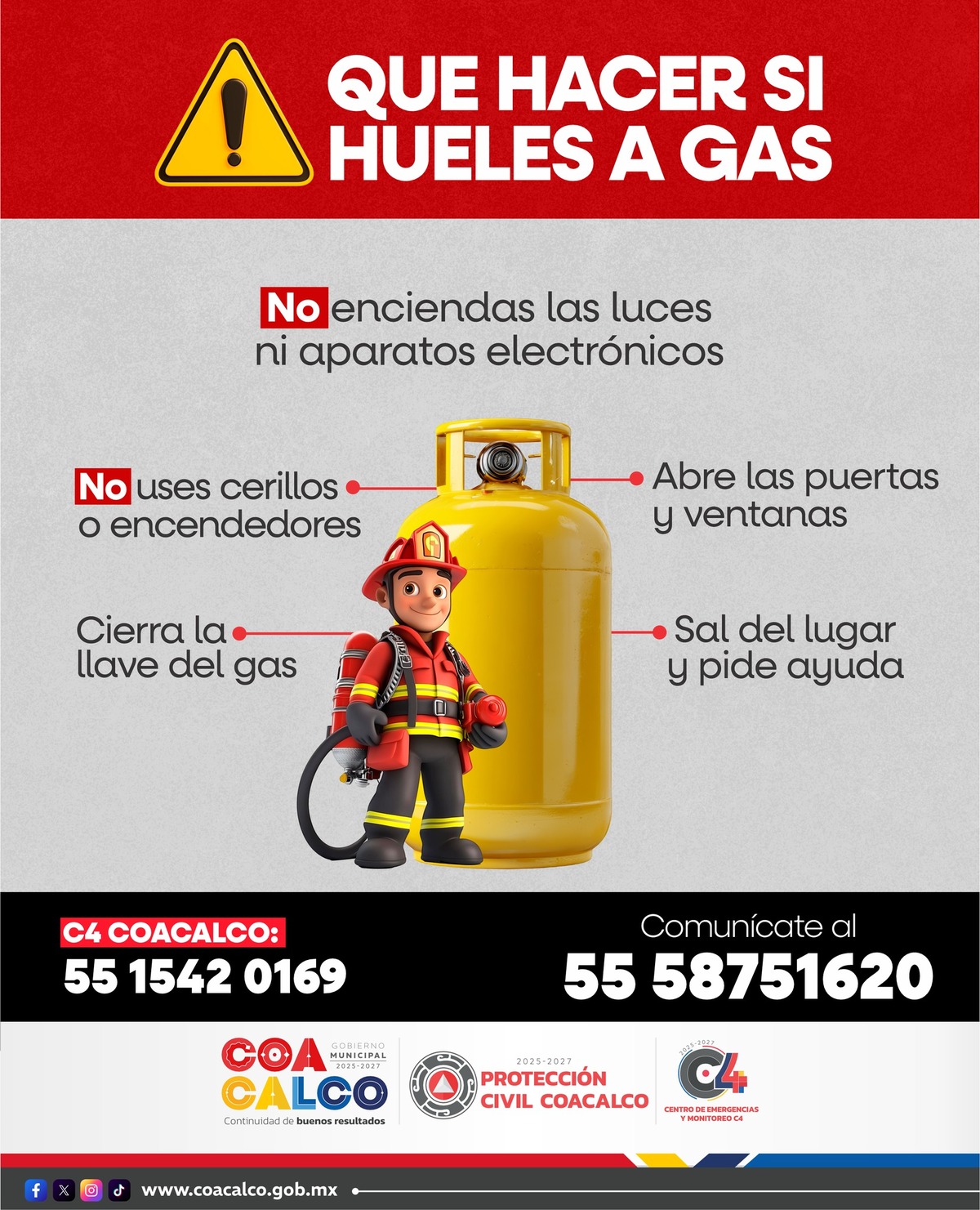 Recomendaciones del gobierno de Coacalco