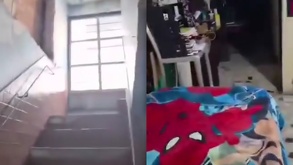 Imágenes de un cuarto ubicado al interior de una escuela primaria en Puebla.