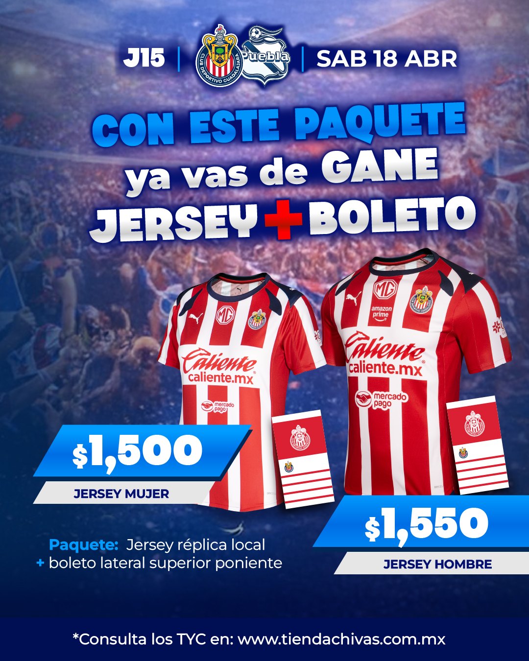 Afición de Chivas festejando en el Estadio Akron