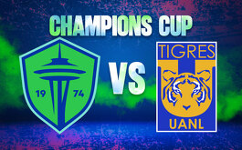Seattle vs Tigres en los cuartos de final de vuelta de la Champions Cup 2026.