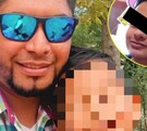 Hombre con lentes junto a menor con la cara censurada